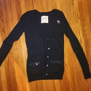 abercrombie M kids girls cardigan black